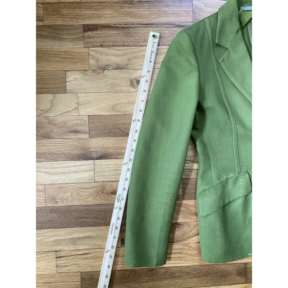MaxMara Olive Green Blazer and Pants Set - Picture 11 of 15